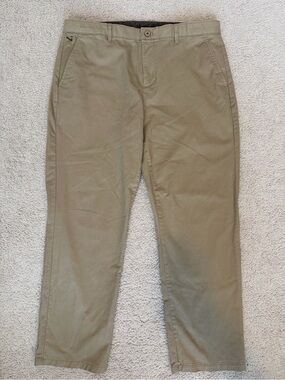 Men's Khaki Chino Pants - Casual Straight Fit 36x30